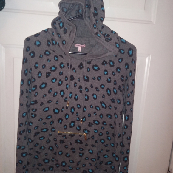 Vintage juicy sweater tracksuit Hoodie Grey/Blue Small EUC - Picture 7 of 11